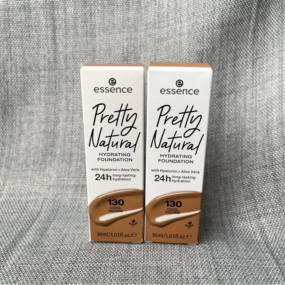 Essence Pretty Natural Hydrating Foundation 2 Pack 130 Cool Ochre